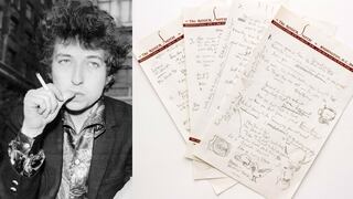 Subastan manuscrito de "Like a Rolling Stone" de Bob Dylan