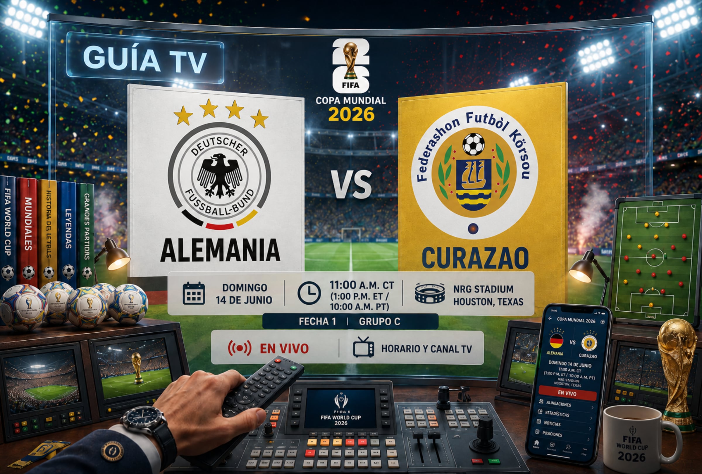 ¿En qué canal transmiten Alemania vs. Curazao EN VIVO hoy por la Copa Mundial FIFA 2026 en EE.UU., España y México?