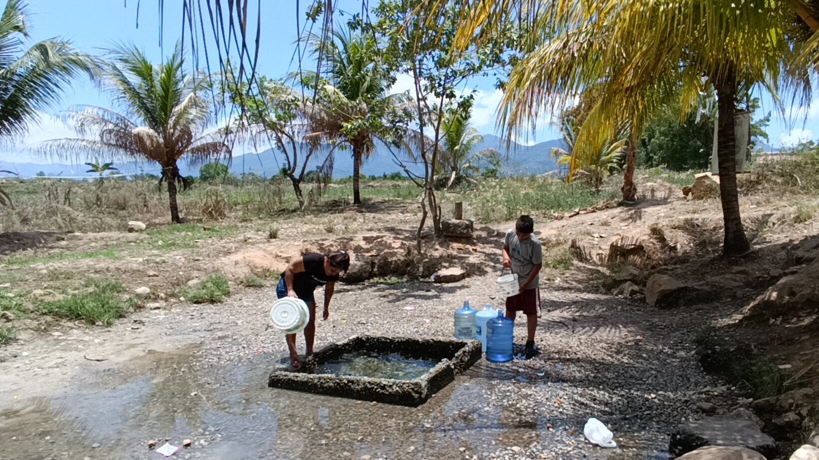 El 'ojo de agua' es un manantial natural en el distrito de La Banda de Shilcayo. Foto: Hugo Anteparra