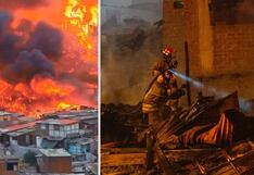 San Juan de Miraflores: incendio de gran magnitud arrasa con decenas de viviendas en Pamplona Alta