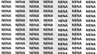 ¿Puedes encontrar la palabra ‘NENE’ entre las ‘NENA’ en menos de 7 segundos?