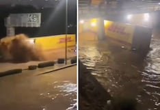 La DANA en España: camionero se sumerje en una avenida inundada y es reportado desaparecido | VIDEO