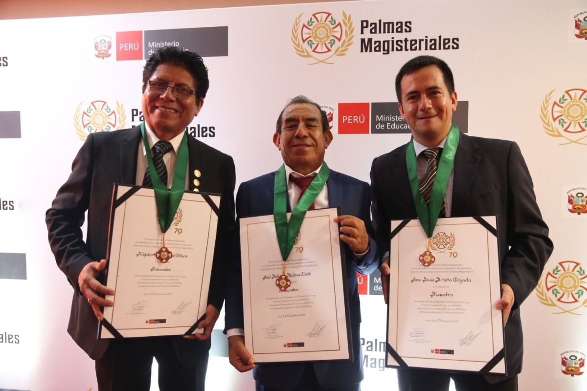 Minedu otorgará Palmas Magisteriales a 24 maestros por su vocación para impulsar la educación del Perú