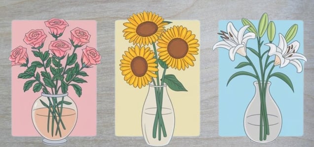 Con solo elegir uno de los tres floreros sabrás cuál es tu rasgo más sobresaliente