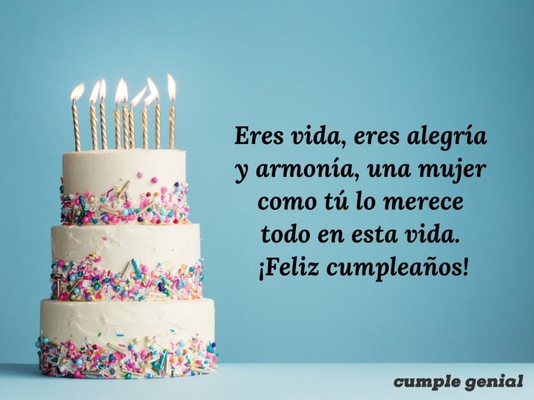 FRASES | Imágenes de feliz cumpleaños para una mujer especial. (cumplegenial.com)