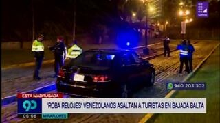 Miraflores: delincuentes asaltan a turistas que iban en taxi por la bajada Balta