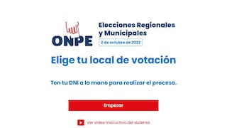 ONPE amplía plazo para elegir local de votación en Elecciones 2022 hasta el domingo 5 de junio