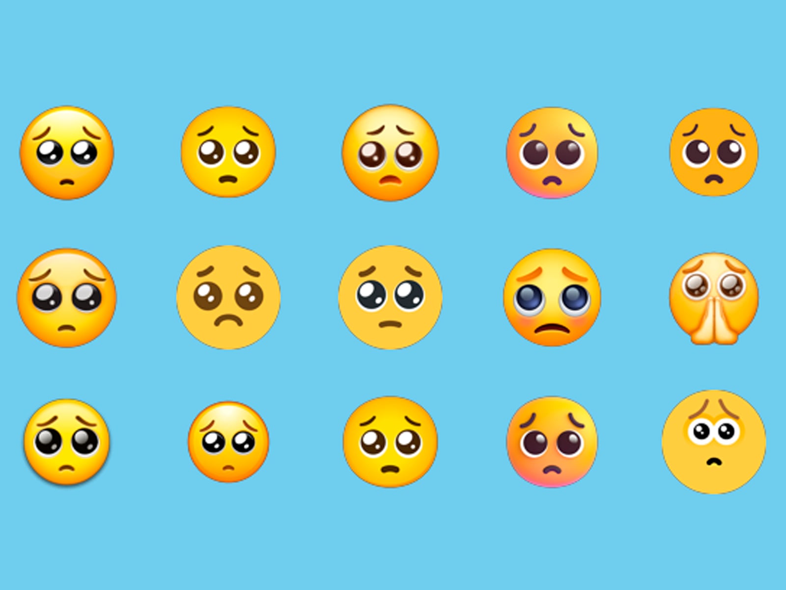 WHATSAPP | La cara suplicante también se conoce en WhatsApp como "Pleading face". (Foto: Emojipedia)