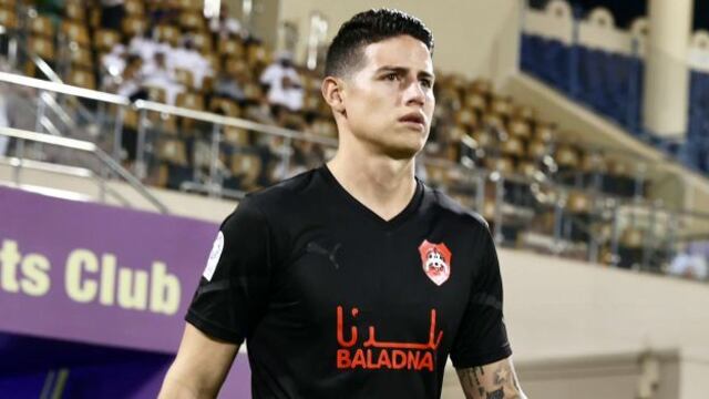 James Rodríguez entrenó con normalidad, tras salir sentido en el partido de Al-Rayyan