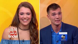 Dos jóvenes se conocen en televisión luego de pasar tres años chateando por Tinder