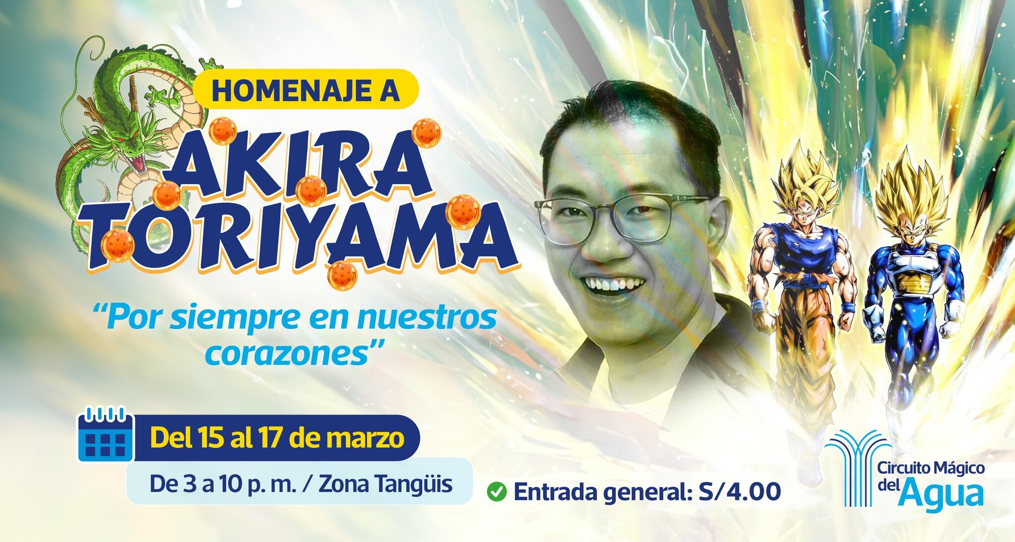 Conoce todos los detalles del homenaje del Circuito Mágico del Agua a Akira Toriyama. Imagen: Circuito Mágico del Agua