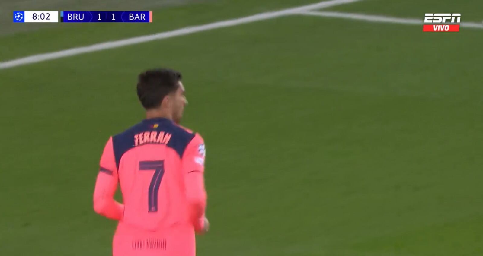 Ferran Torres apareció a los 8′ para colocar el 1-1 del Barcelona vs. Brujas por Champions League.