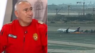 Aeropuerto Jorge Chávez: comandante de los Bomberos señala que accidente “aparentemente” fue error de la torre de control