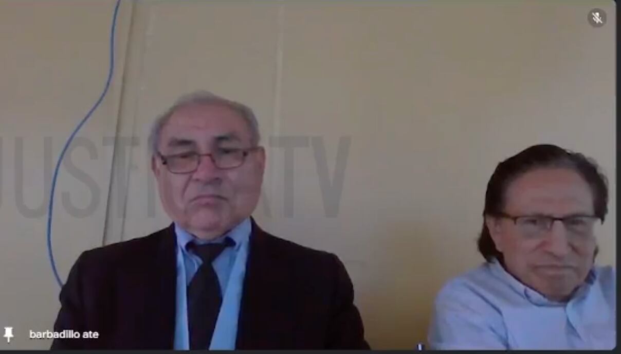 Alejandro Toledo tras escuchar la decisión del juez.