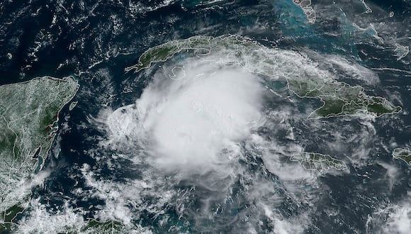 Huracán Beryl el 4 de julio de 2024, a las 15:10:22 GMT, rumbo a México. (Foto de Jose ROMERO / NOAA/RAMMB / AFP)