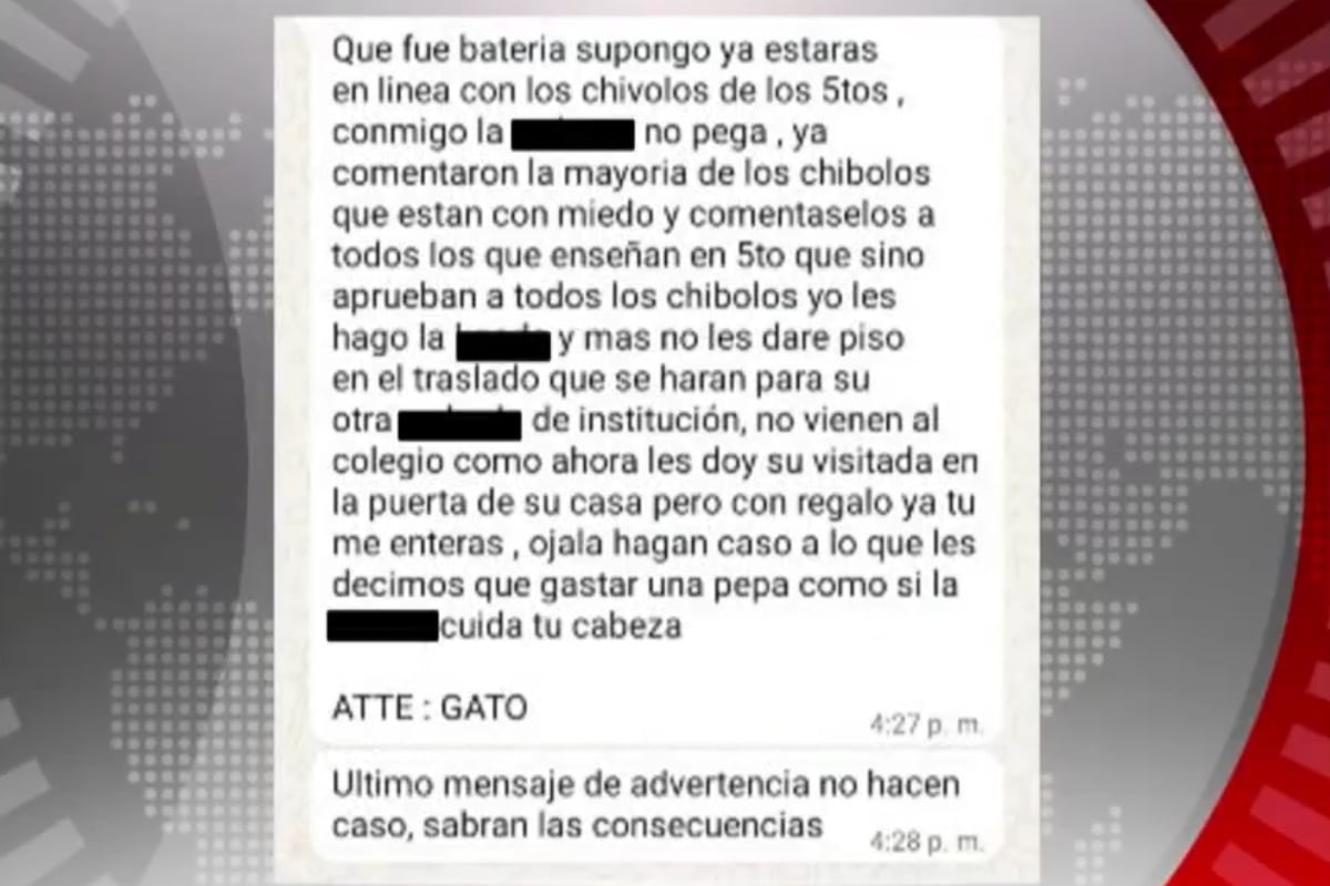 Estudiantes amenazaron a docentes para ser aprobados en Villa María del Triunfo. (Foto: Captura/América Noticias)