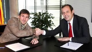 Lionel Messi firmó su renovación con el Barcelona hasta el 2018
