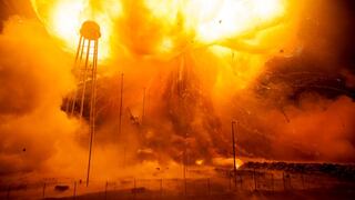 Impresionante explosión de un cohete que viajaba a la EEI