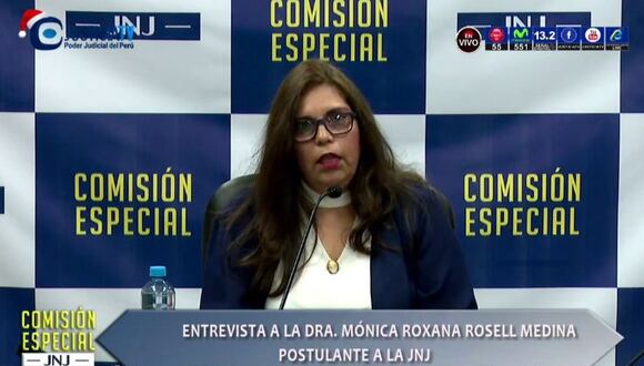 Mónica Rosell es una de las accesitarias de la JNJ. (Justicia TV)