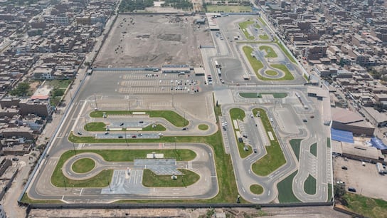 Vista aérea del circuito de manejo de sede Norte - Comas