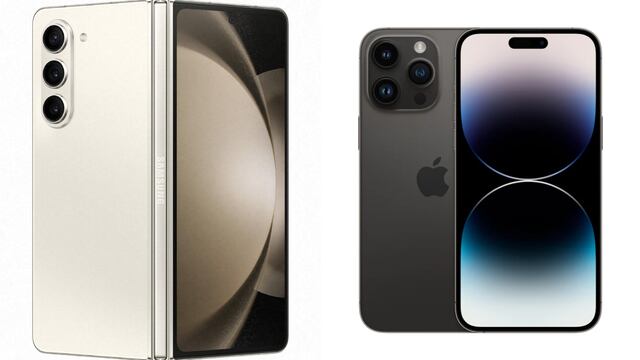Galaxy Z Fold5 vs. iPhone 14 Pro Max: comparamos los móviles insignia de Samsung y Apple