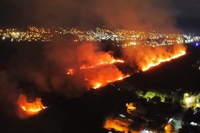 Huánuco: un gran incendio forestal se registró en los alrededores del aeropuerto de Tingo María | VIDEO