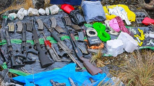Huancavelica: MP hallan en caleta terrorista armas y material explosivo