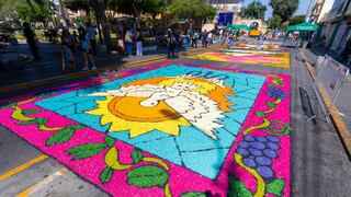 Viernes Santo: premian a las mejores alfombras florales en Surco 