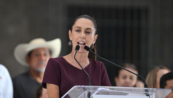 La candidata presidencial de México por el partido gobernante Morena, Claudia Sheinbaum. (Foto de CARL DE SOUZA / AFP)