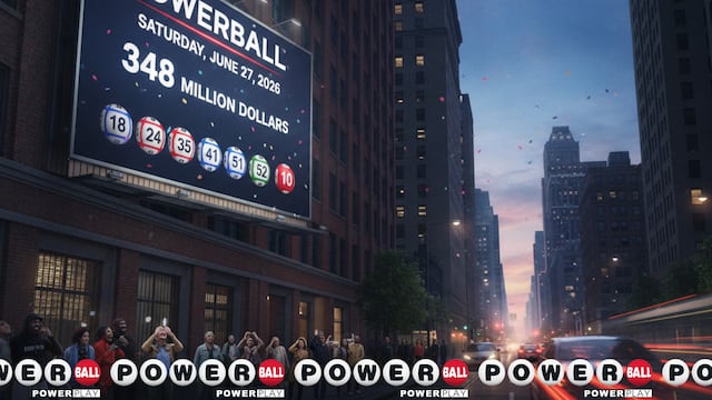 Números ganadores del Powerball, 27/06/2026: resultados oficiales del sorteo jackpot de la lotería con premio mayor de 348 millones de dólares