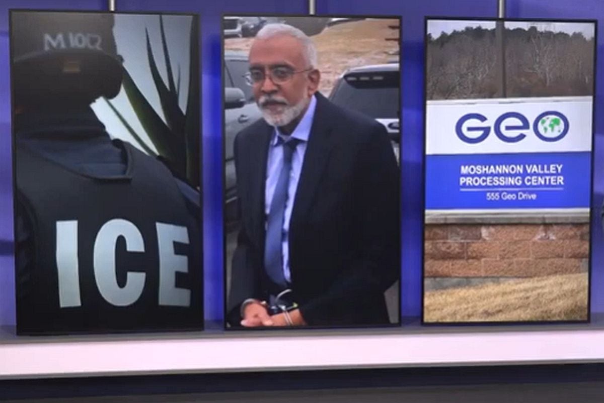 El caso de Subramanyam Vedam dio un giro total luego que un juez anulara la condena por asesinato, pero ahora está detenido por ICE a sus 64 años. (Foto: captura @CBS21News / YouTube)
