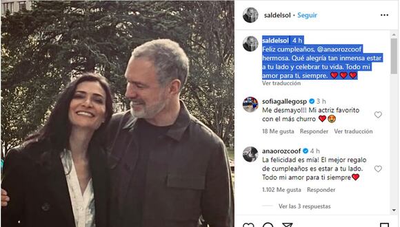 Ana María Orozco y Salvador del Solar confirmaron su romance en redes sociales. (Foto: @saldelsol/Instagram)