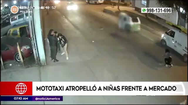 SJM: mototaxi atropelló a dos niñas cuando intentaban cruzar la calle | VIDEO