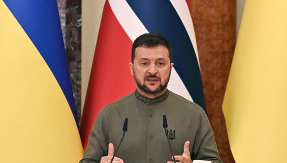 El presidente de Ucrania, Volodymyr Zelensky. (Foto de SERGEI CHUZAVKOV / AFP)