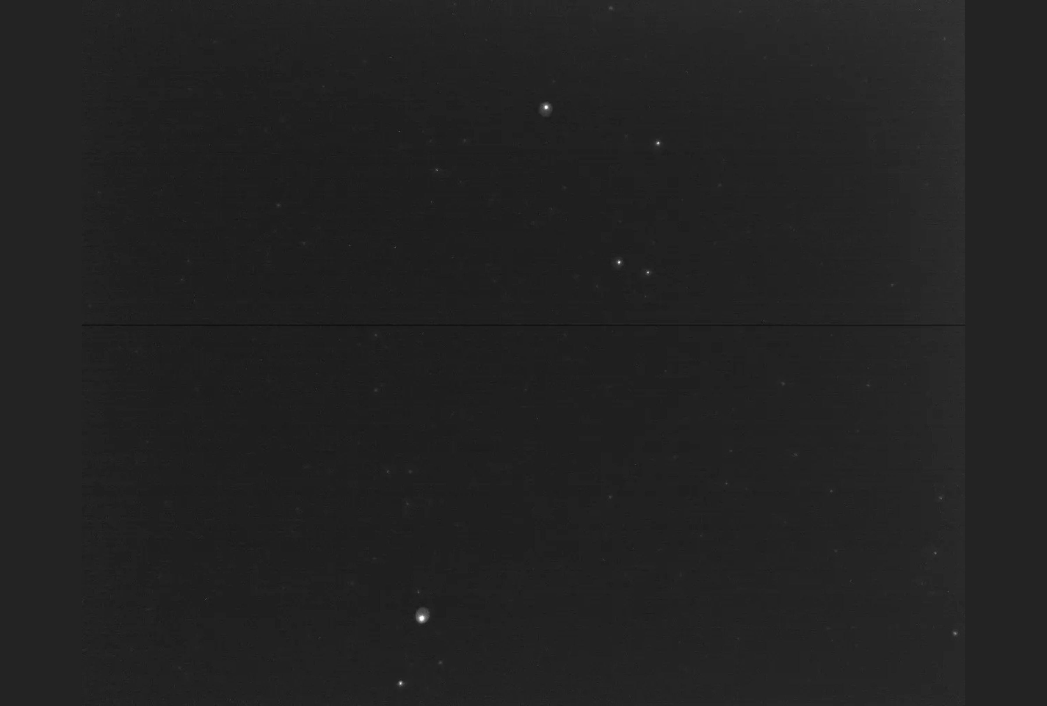 Esta imagen, adquirida por el rastreador estelar LunaH-Map de la NASA el 25 de noviembre de 2022, muestra parte de la constelación de Auriga. (Foto: NASA/Arizona State University/KinetX)