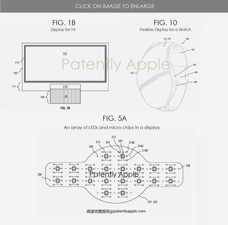 Patente de pantalla flexible envolvente para Apple Watch.