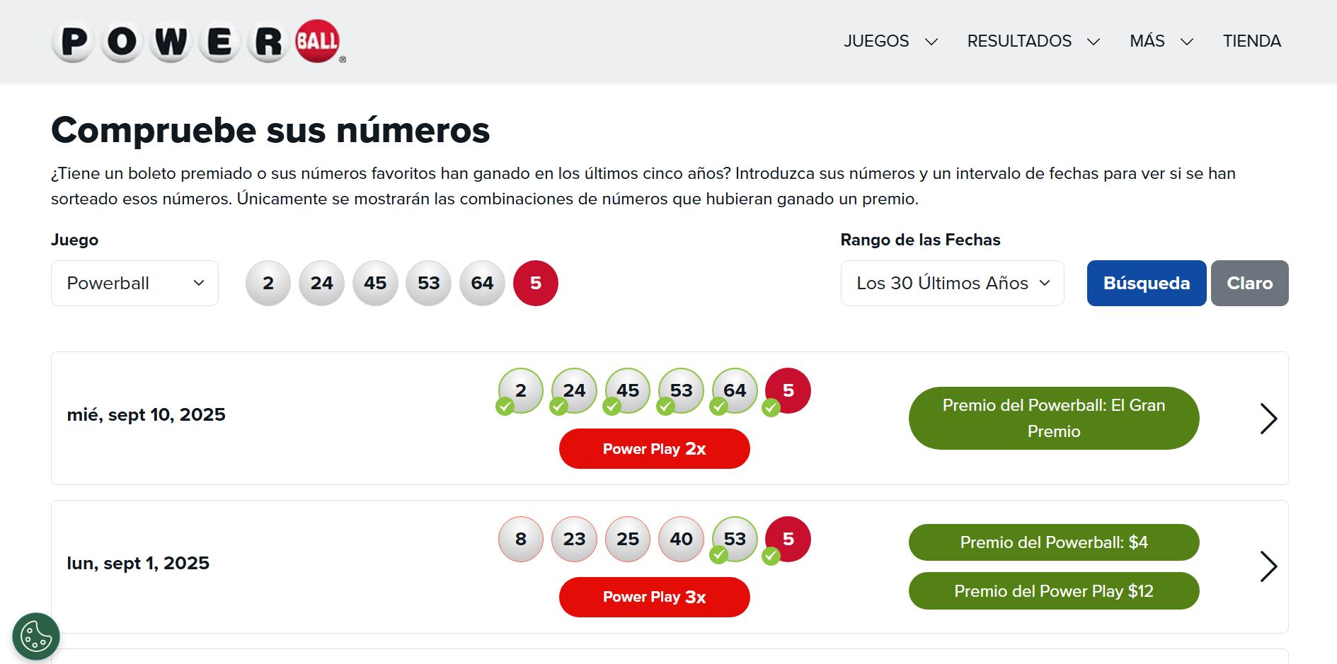 Para saber si ganaste en la lotería Powerball, revisa los números oficiales en línea en su página web o en aplicaciones autorizadas. | Crédito: Powerball