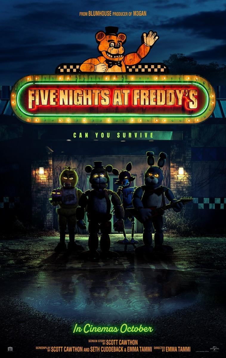 El póster de la película “Five Nights at Freddy’s” (Foto: Blumhouse Productions)