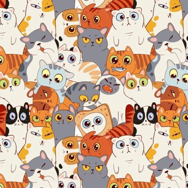 RETO VISUAL | ¿Podrás encontrar la salchicha escondida entre los gatos en 4 segundos? | Bright Side