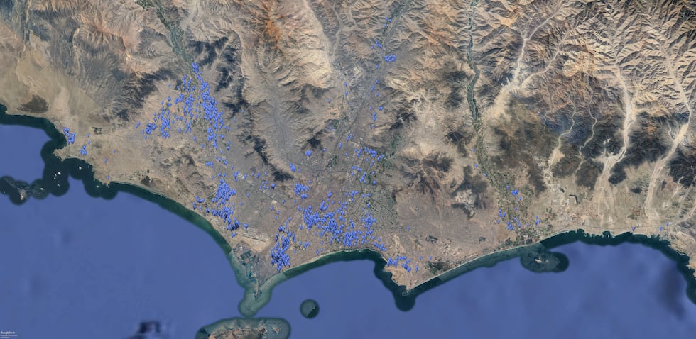 Este es el mapa de los hallazgos arqueológicos en Lima Metropolitana y Callao.