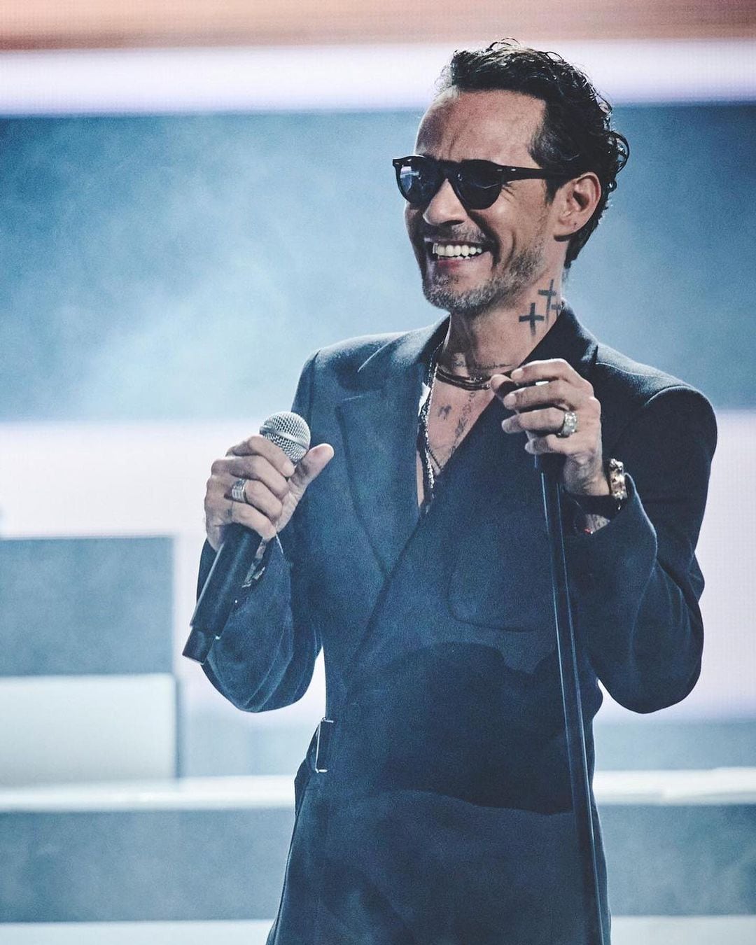 Tres cruces fueron tatuadas en el cuello de Marc Anthony (Foto: Marc Anthony/Instagram)