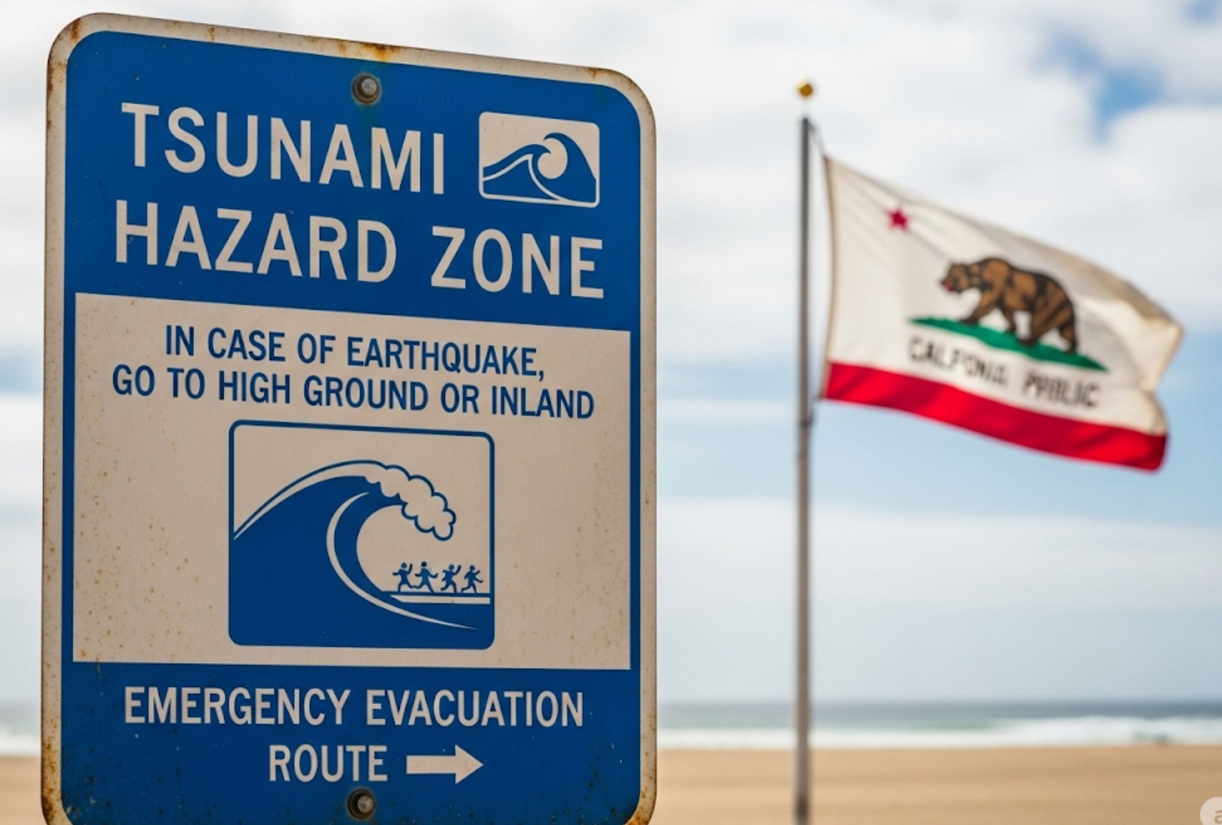 Una alerta de tsunami está vigente a lo largo de la costa desde Humboldt hasta la frontera con Oregón. (Foto: AI / Composición Mag)