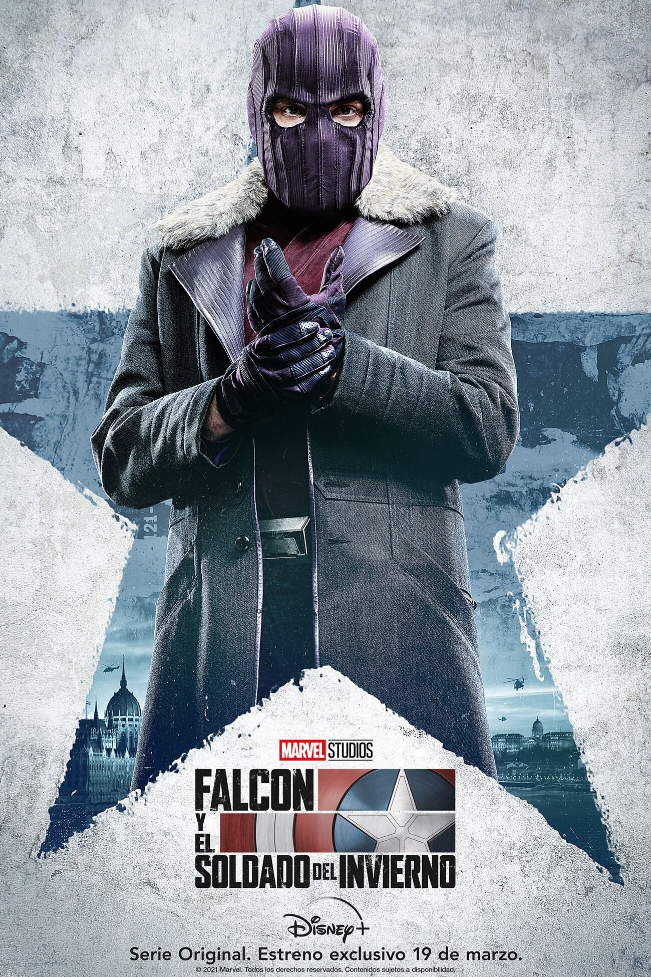 El malvado Barón Zemo fue visto por última vez en Captain America: Civil War y ahora vuelve como el villano de turno en esta miniserie de Marvel por Disney+. | Crédito: Disney / Difusión