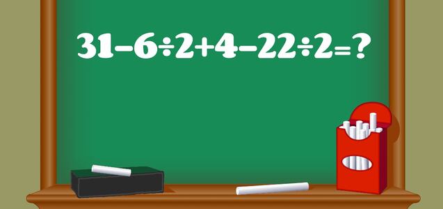 El ejercicio que te puede provocar ‘un dolor de cabeza’ por su complejidad: ¿cuánto es 31-6÷2+4-22÷2?