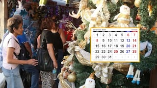 Lista de feriados y días no laborables de diciembre 2025 en Perú