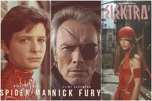 Desde Michael J. Fox como Peter Parker a Linda Hamilton, de "Terminator", como la ninja Elektra, estas imágenes generadas por inteligencia artificial muestra un elenco alterno en el que el Universo Cinematográfico de Marvel se produjo en las décadas de los 70 y 80.