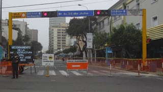 Miraflores: hoy cerrarán tránsito en cuadras 7 y 8 de la Av. 28 de Julio