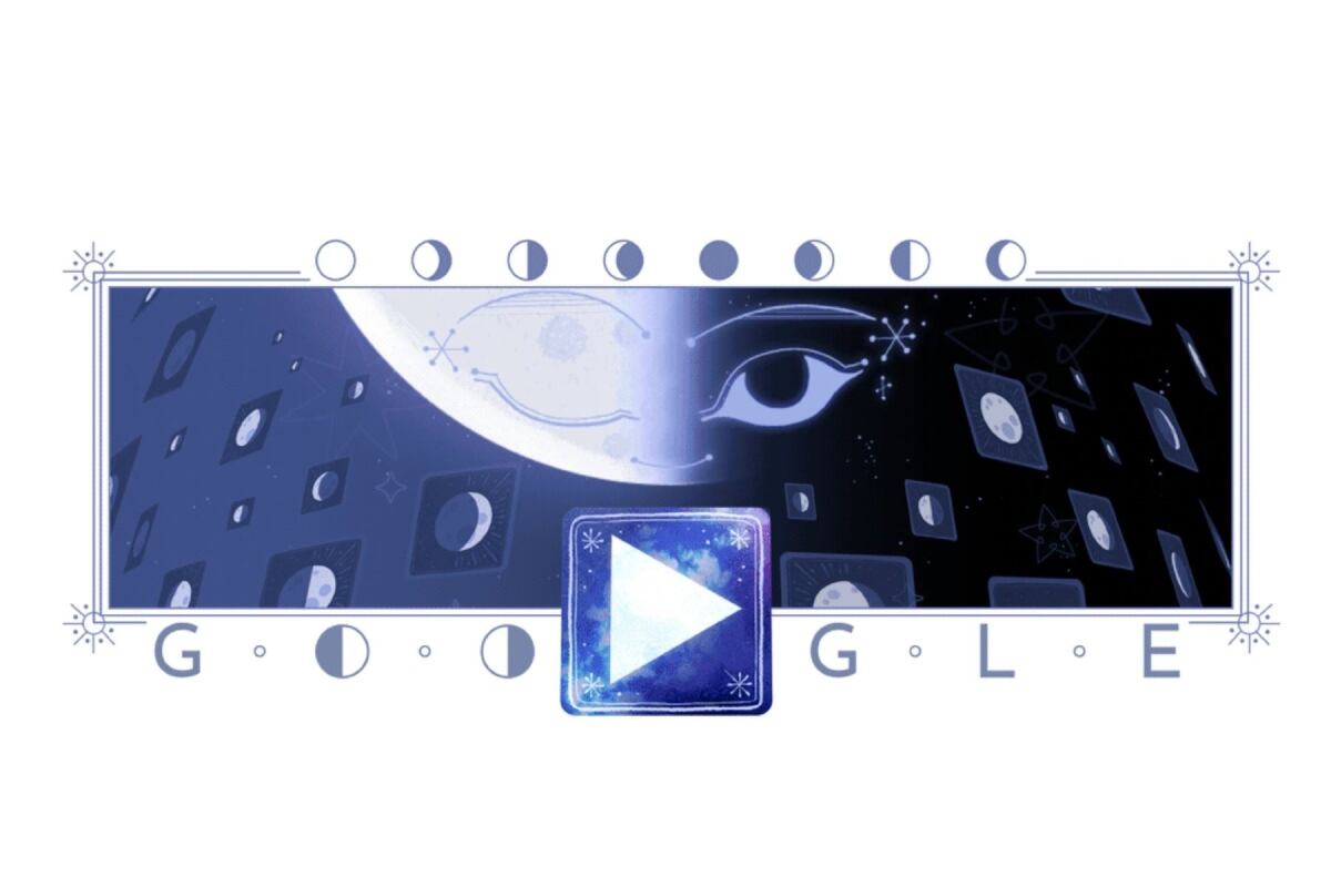 Google celebra la última media luna de octubre. (Foto: Captura/Google)