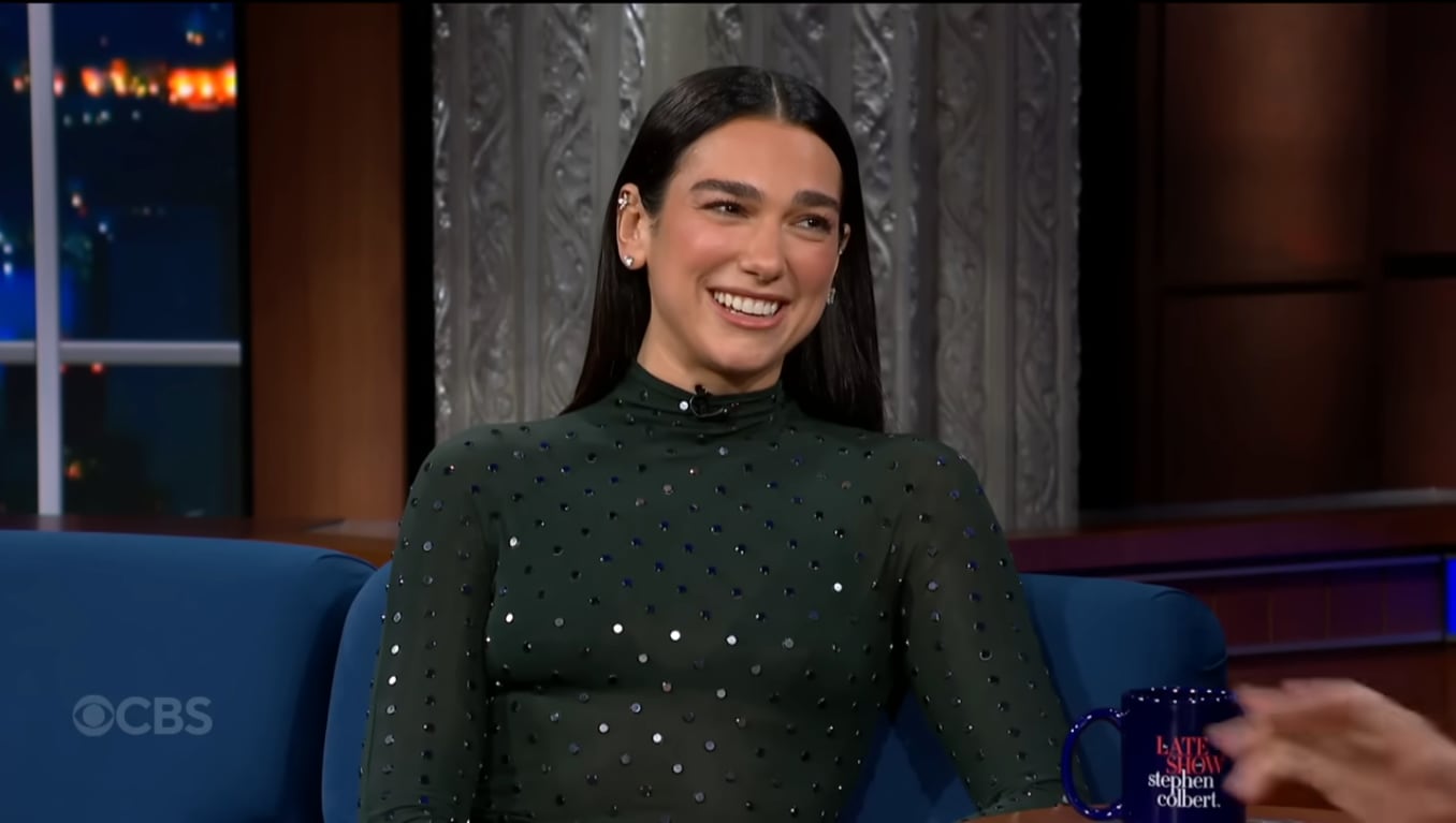 Dua Lipa en The Late Show with Stephen Colbert. (Foto: Captura The Late Show with Stephen Colbert)