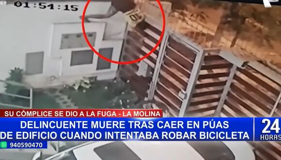 Delincuente murió incrustado en las púas de seguridad de un edificio de La Molina tras robar una bicicleta. (Foto: 24 Horas)